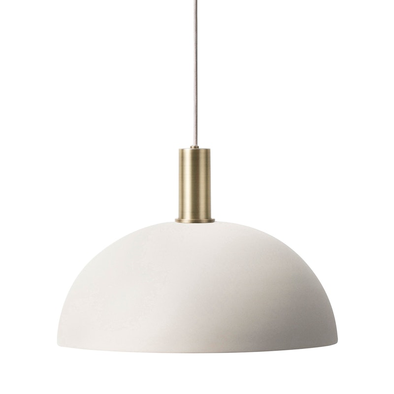 Dome Pendant light Low, Light Grey/Brass