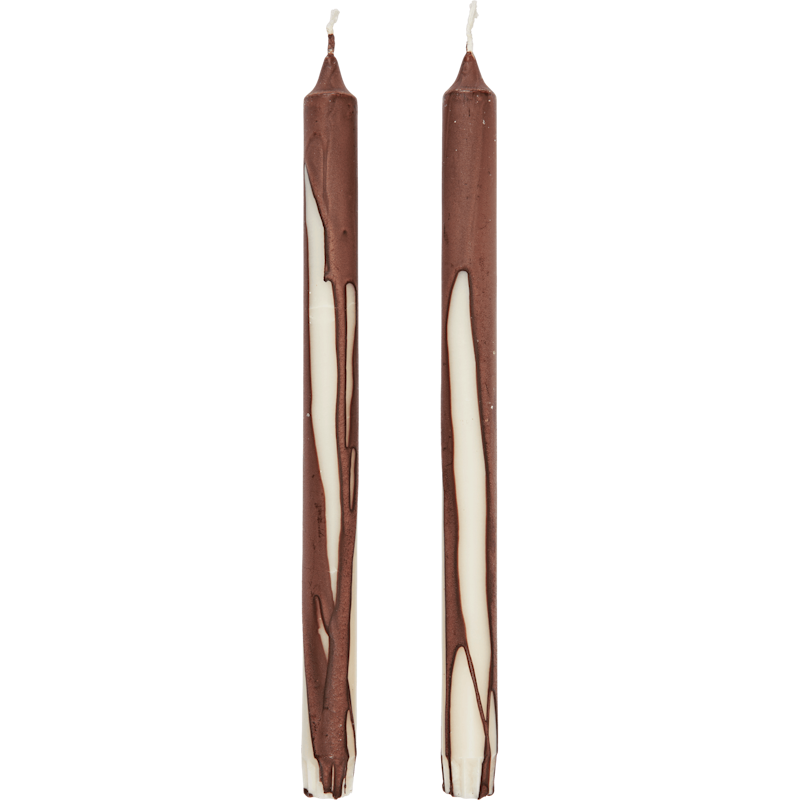 Dryp Candles 30 cm 2-pack, Dark Chocolate