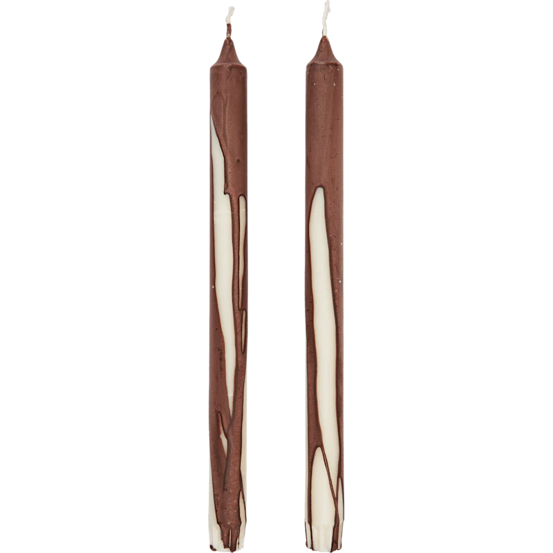 Dryp Candles 30 cm 2-pack, Dark Chocolate