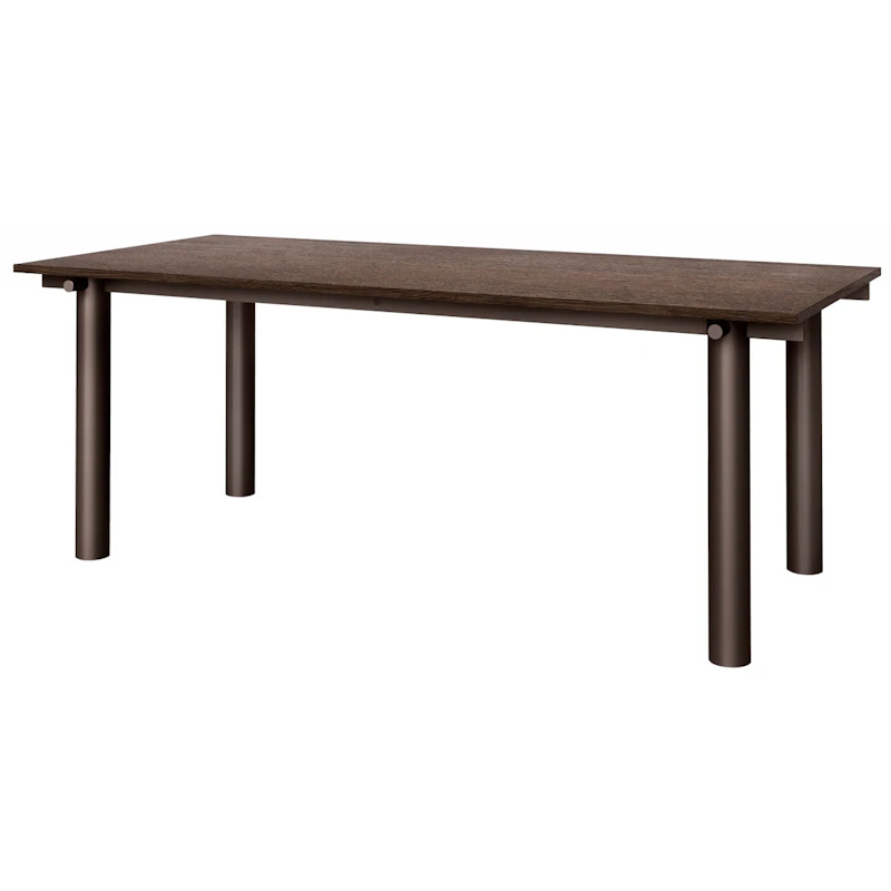 Atura Dining Table 90x200 cm, Dark Chocolate / Dark Stained Oak