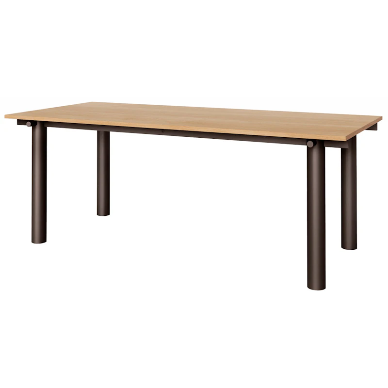 Atura Dining Table 90x200 cm, Dark Chocolate / Oak Veneer