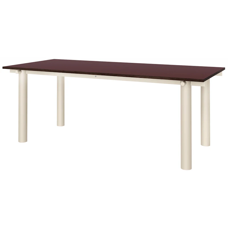 Atura Dining Table 90x200 cm, Light Cashmere / Burgundy