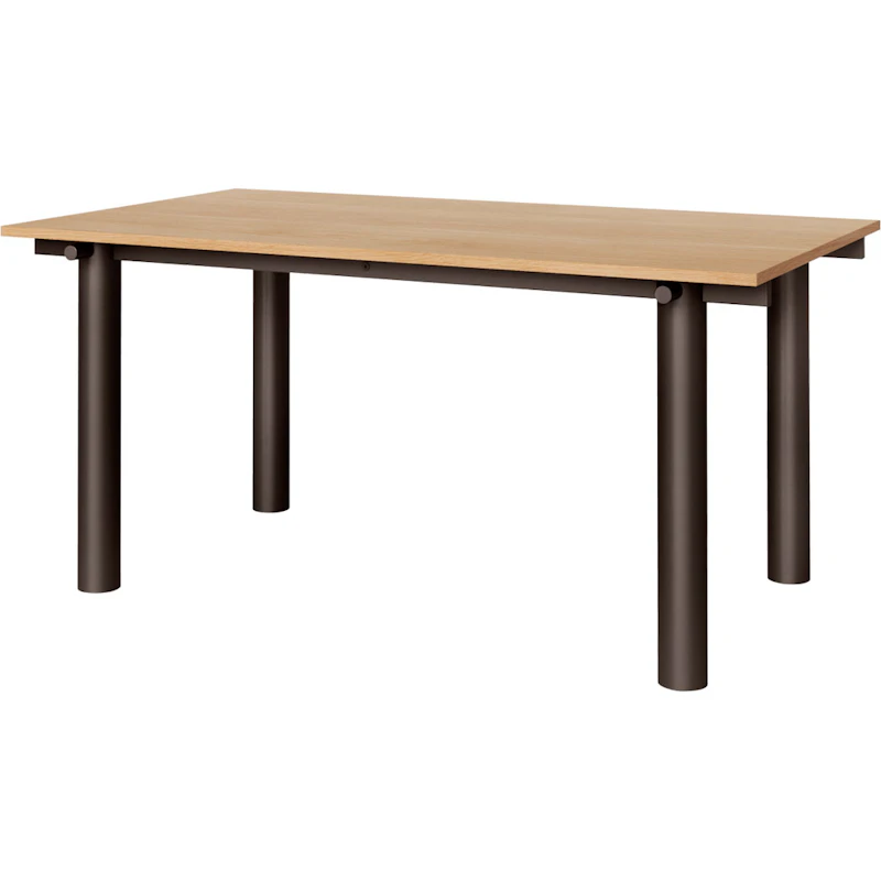 Atura Dining Table 90x160 cm, Dark Chocolate / Oak Veneer