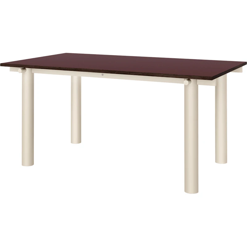 Atura Dining Table 90x160 cm, Light Cashmere / Burgundy