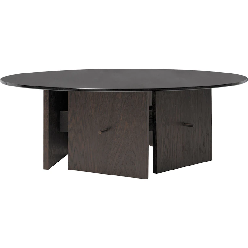 Aukko Coffee Table, Tinted Glass / Dark stained Oak