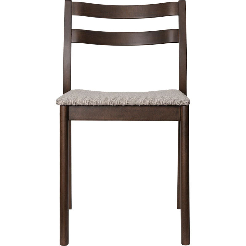 Boda Dining Chair Rugged Bouclé, Dark stained Beech / Natural