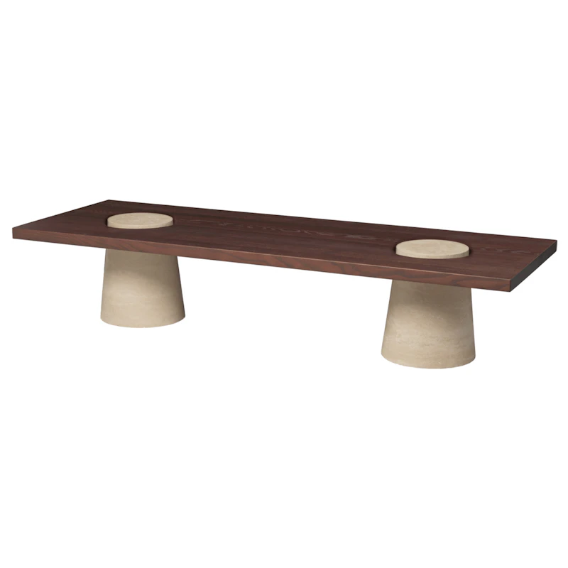 Grova Travertin Coffee Table 55x155 cm