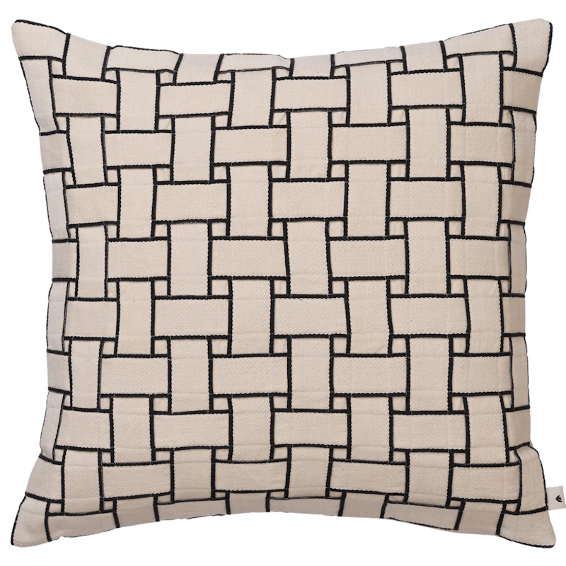 Lattice Cushion 50x50 cm, Off-white/Black