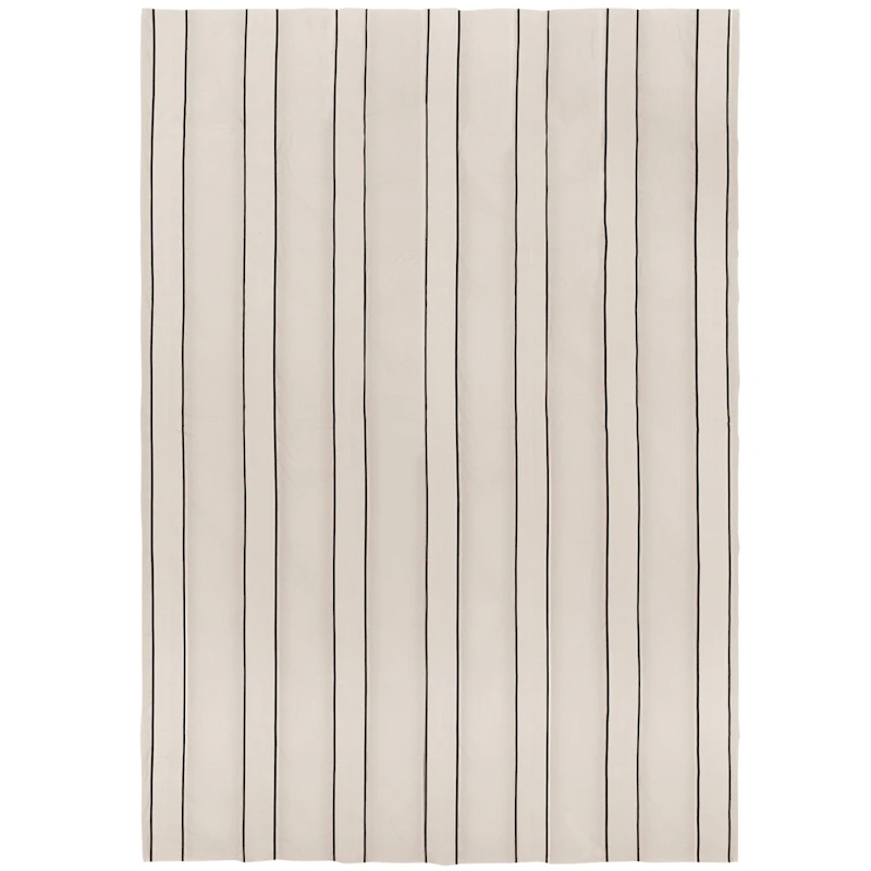 Twill Bedspread 230x260, Off-white/Black