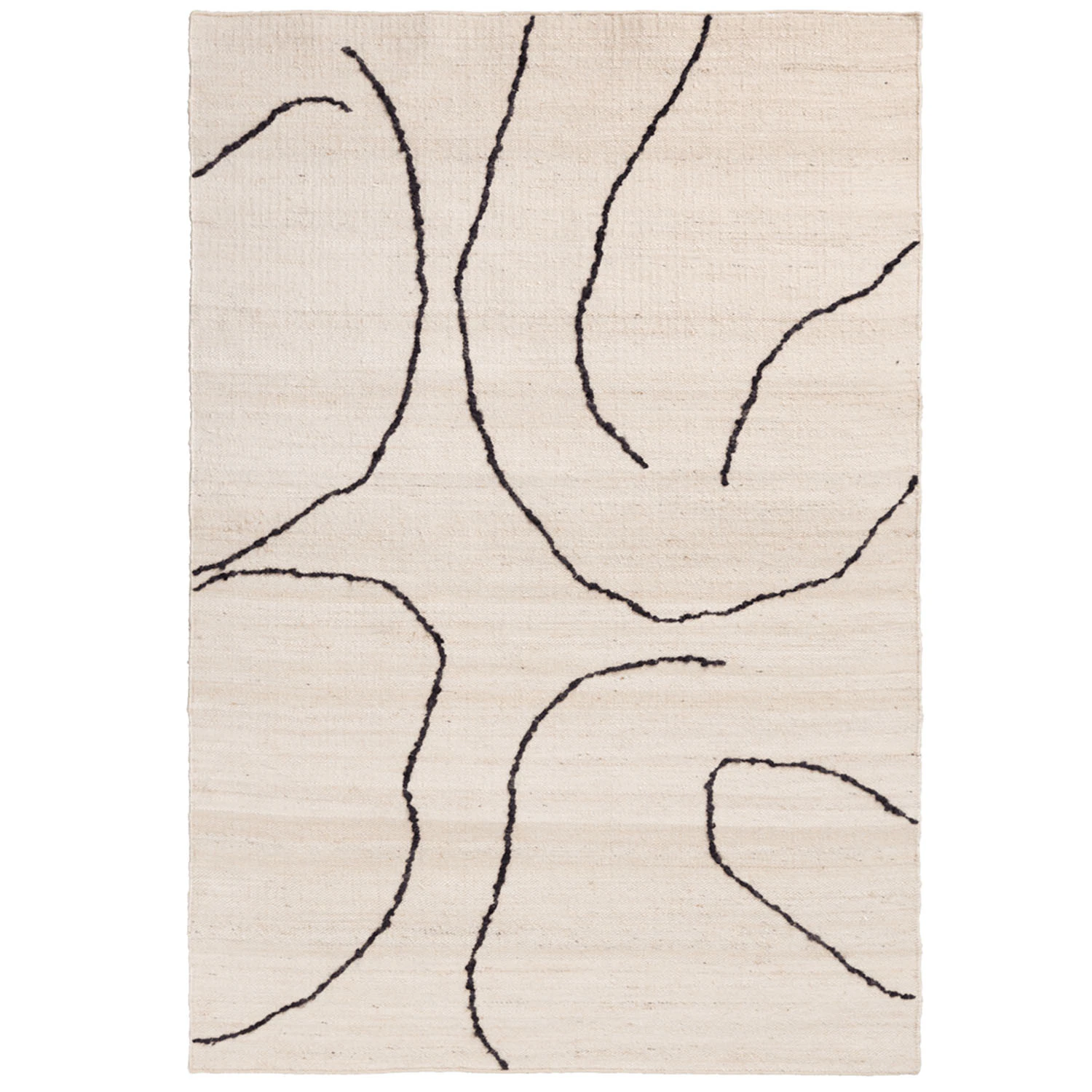 Gesso Rug 140x200 cm, Off-white from Ferm Living | RoyalDesign.co.uk