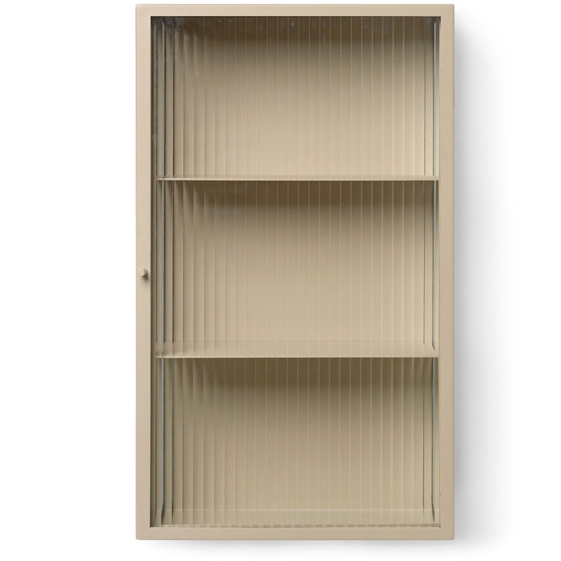 Haze Wall Cabinet Rippled Glass 35x60 cm, Cashmere
