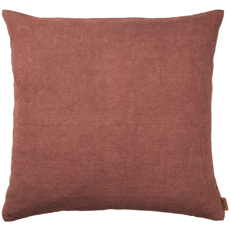 Heavy Linen Cushion Cover 50x50 cm, Berry Red