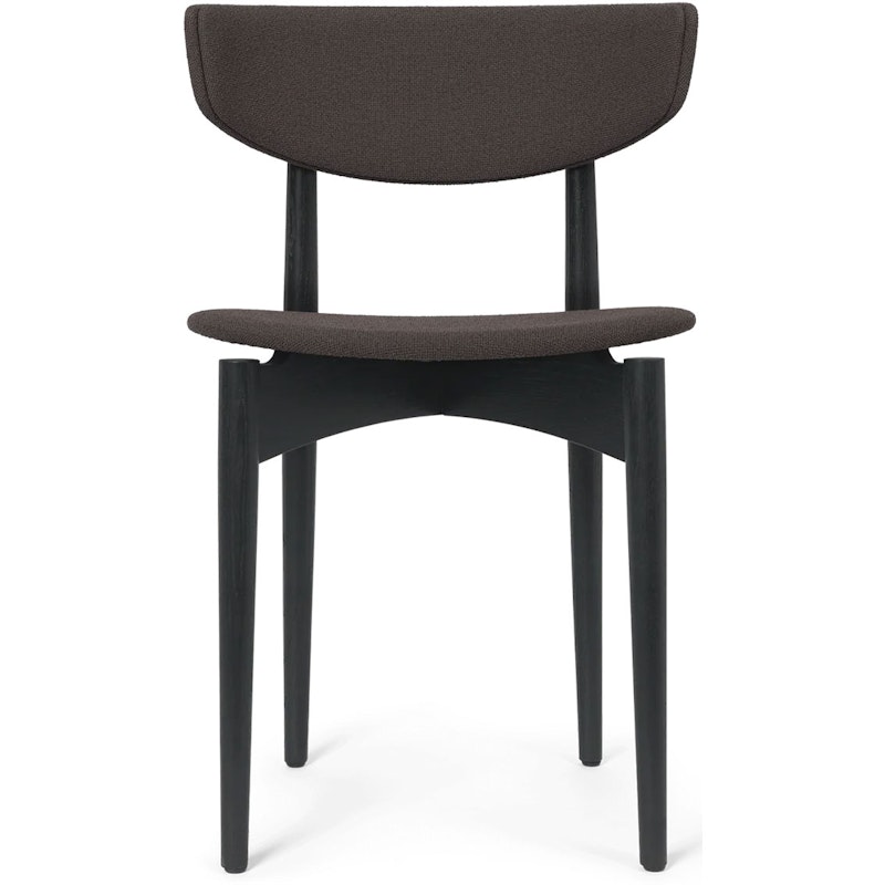 Herman Chair Wood Upholstered, Black Ash / Chocolate