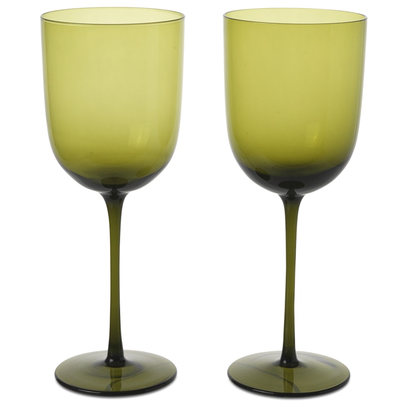 Host Red Wine Glasses 2-pack, Moss Green