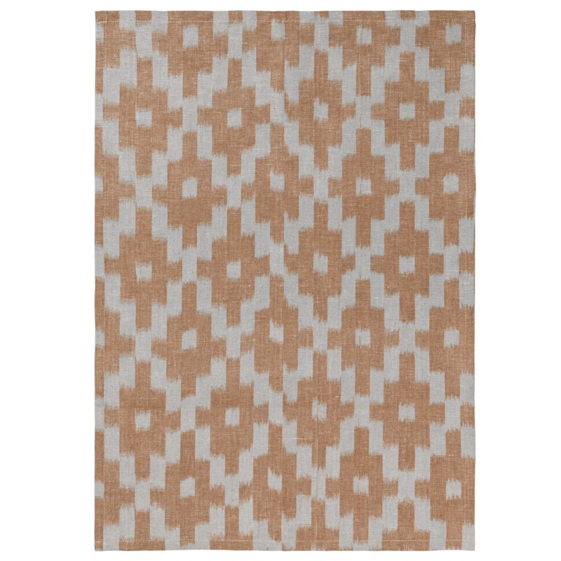Ikat Kitchen Towel 50x70 cm, Mist Blue / Terracotta
