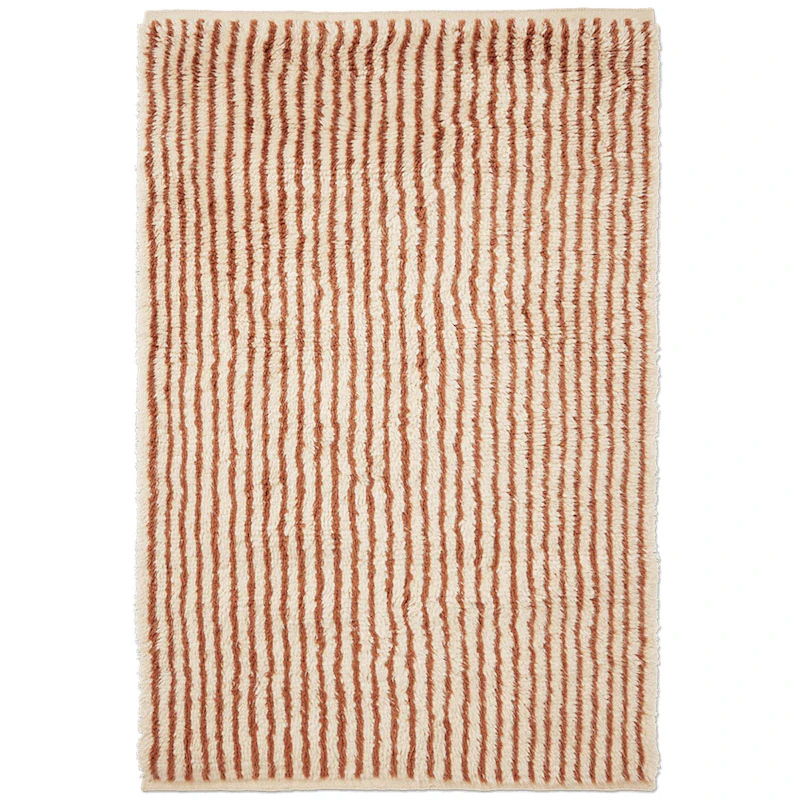 Kami Knotted Rug 120x180 cm, Off-white / Red Brown