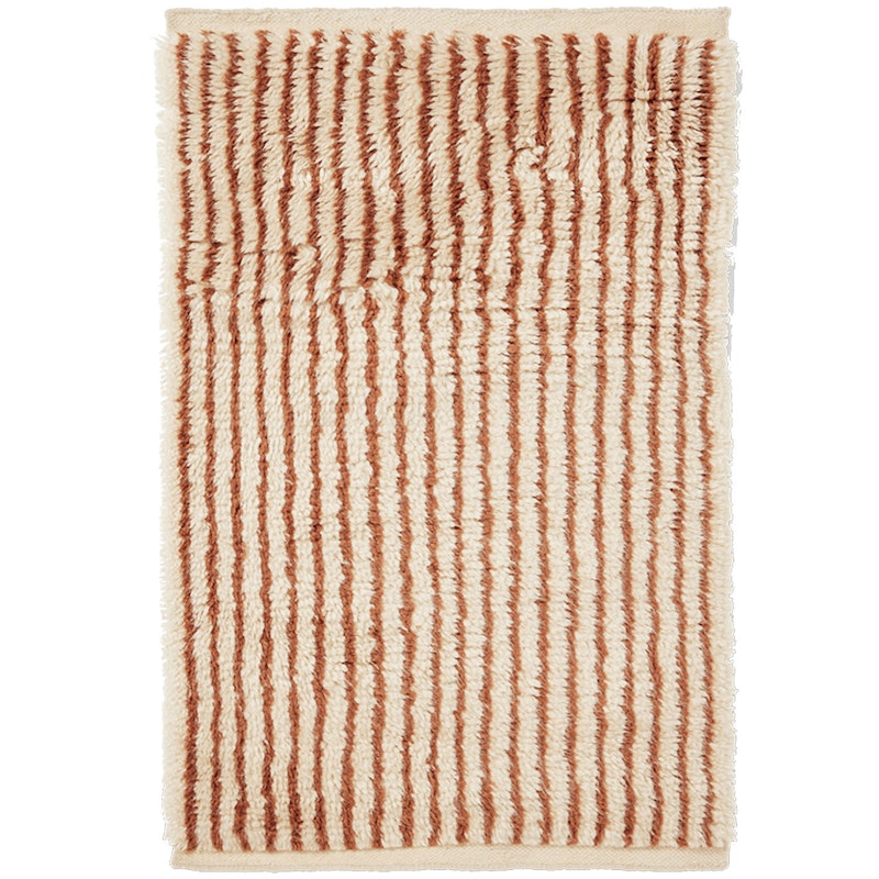 Kami Knotted Rug 80x120 cm, Off-white / Red Brown