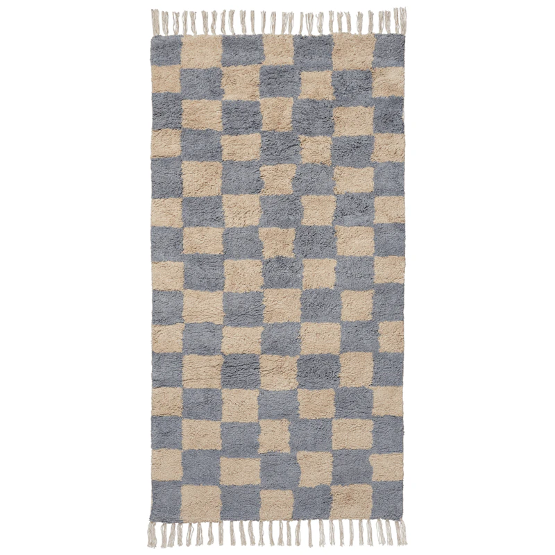 Mara Washable Rug 80x150 cm, Mist Blue