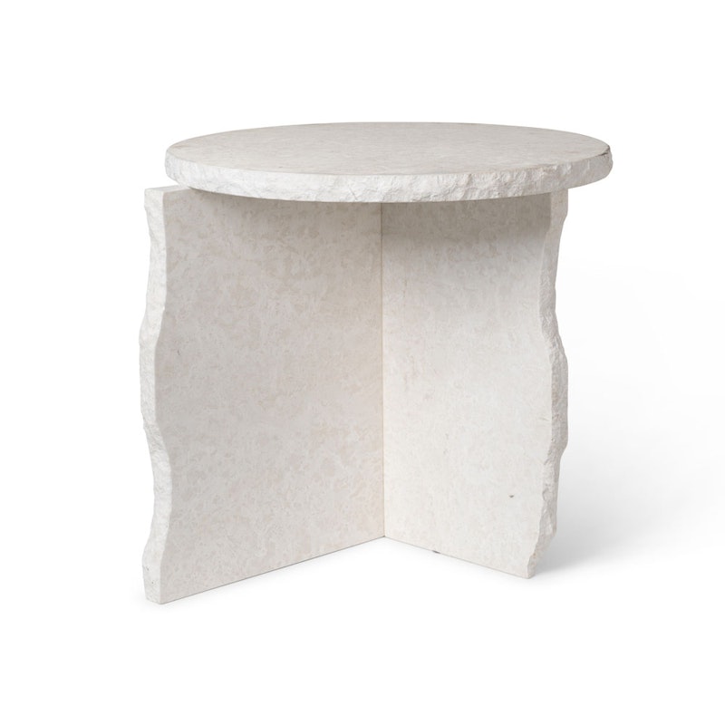 Mineral Sculptural Table, Bianco Curia