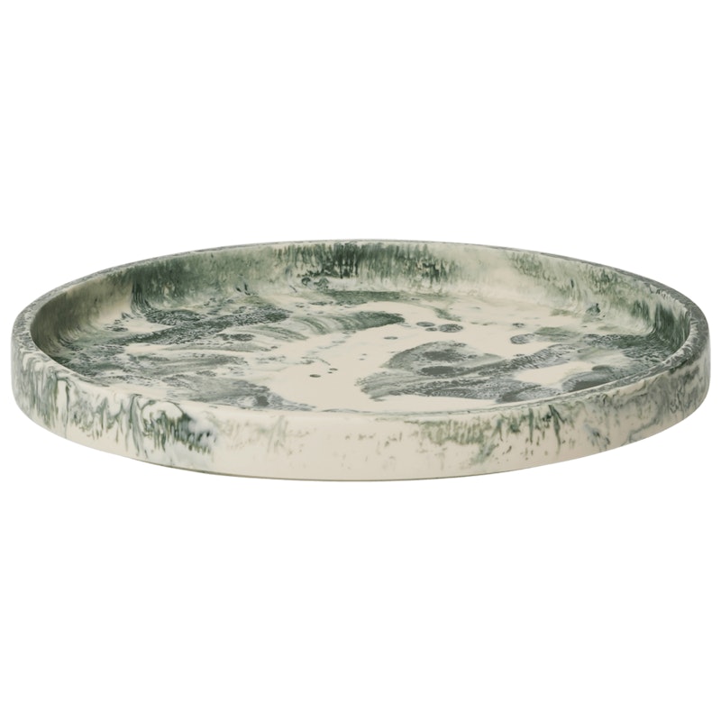 Mist Tray Ø30 cm, Emerald Off-white