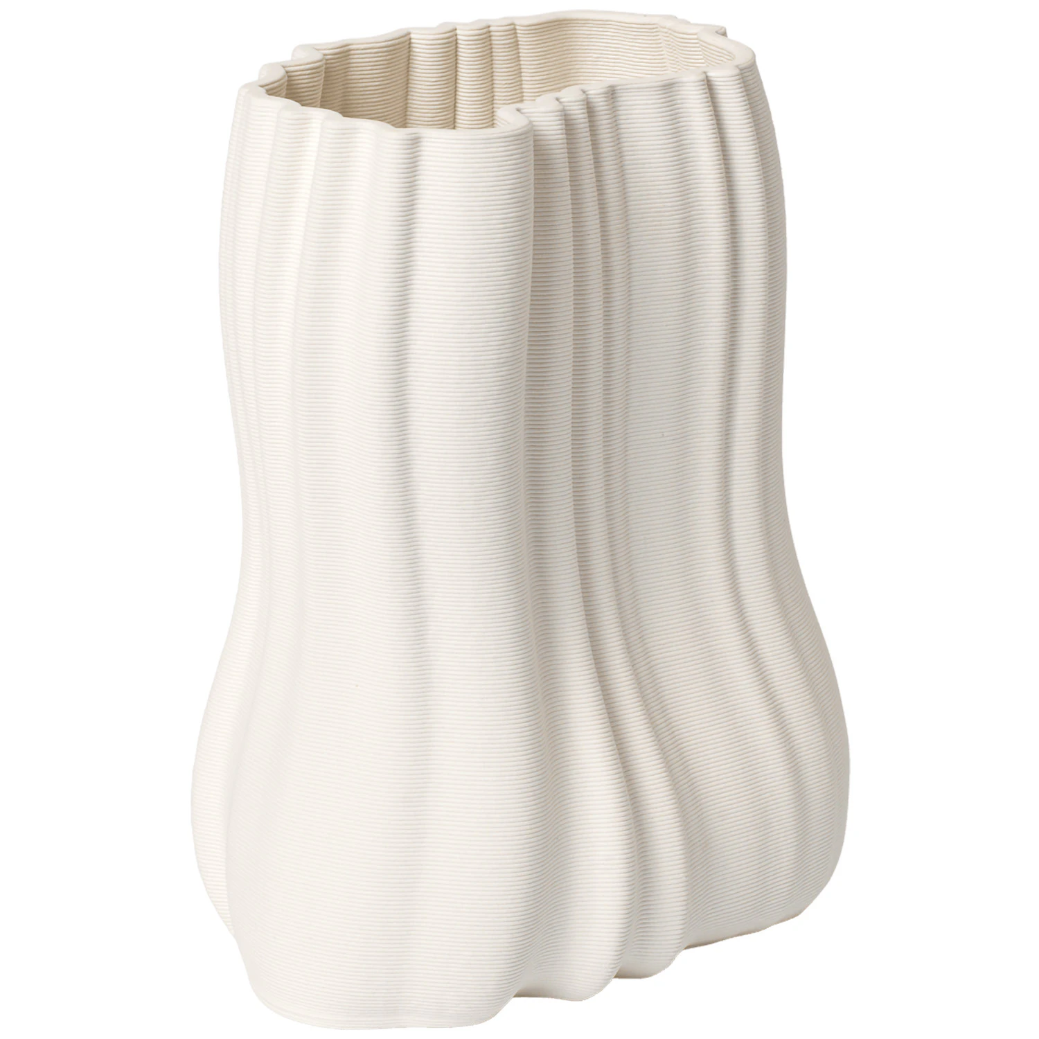 Moire Vase Off-white, 20 cm from Ferm Living | RoyalDesign.co.uk