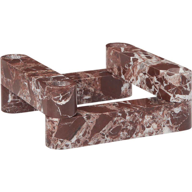 Newel Candle Holder Modular, Rosso