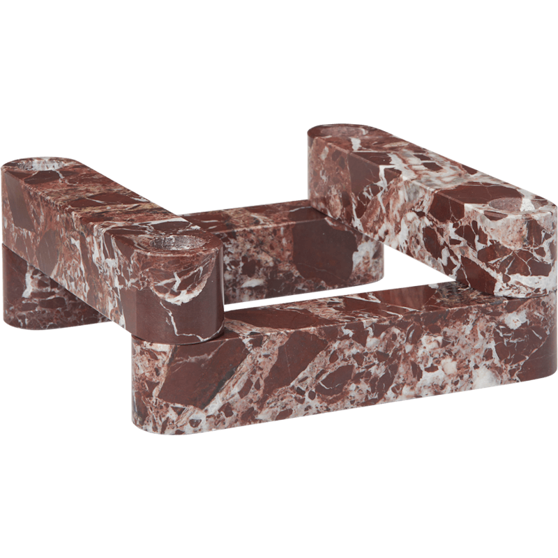 Newel Candle Holder Modular, Rosso