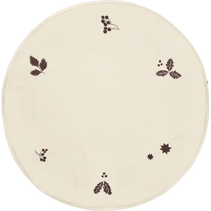 Oak Christmas Tree Rug Round, Natural