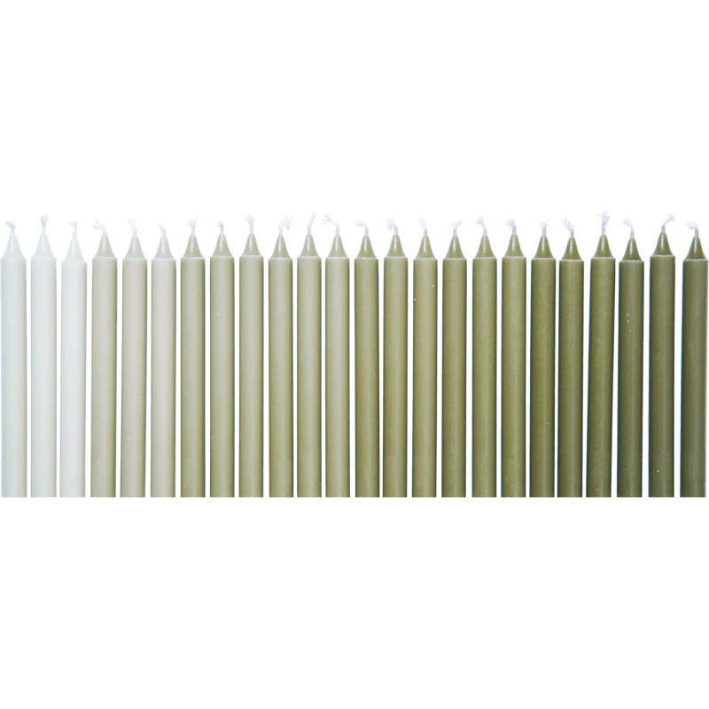 Ombre Candle 24-pack, Khaki