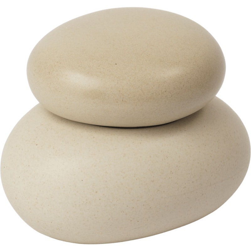 Pebble Box Cream / Sand, 8 cm