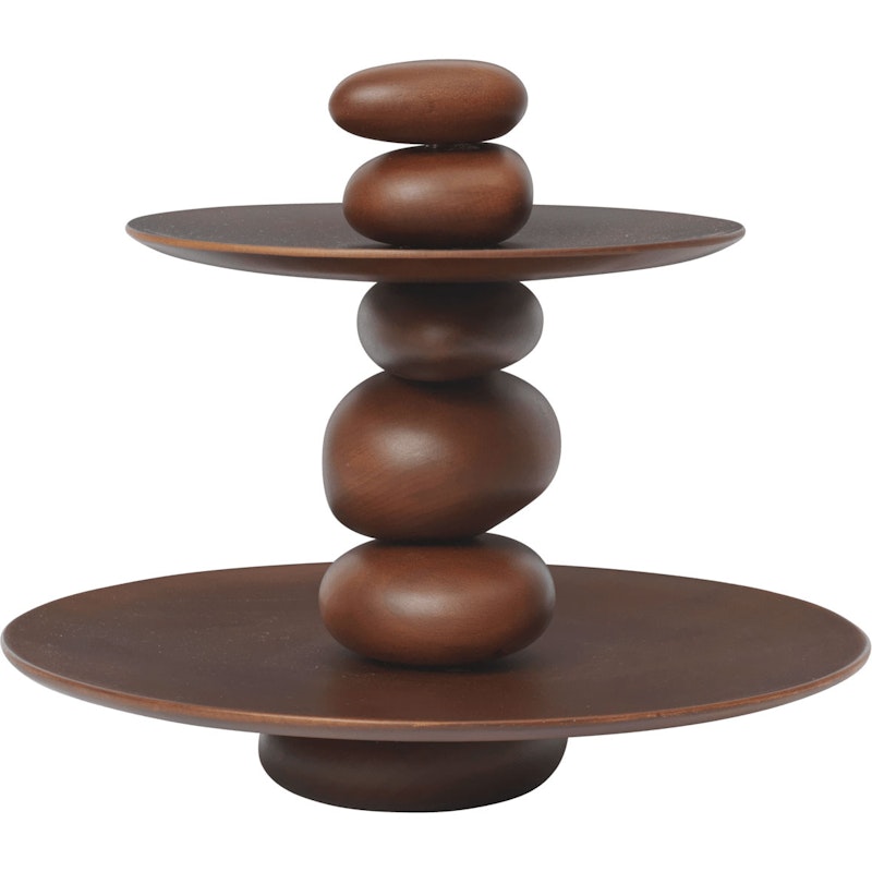 Pebble Dessert Stand, Dark Brown