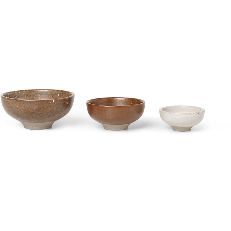 Petite Bowls Brown 3-pack