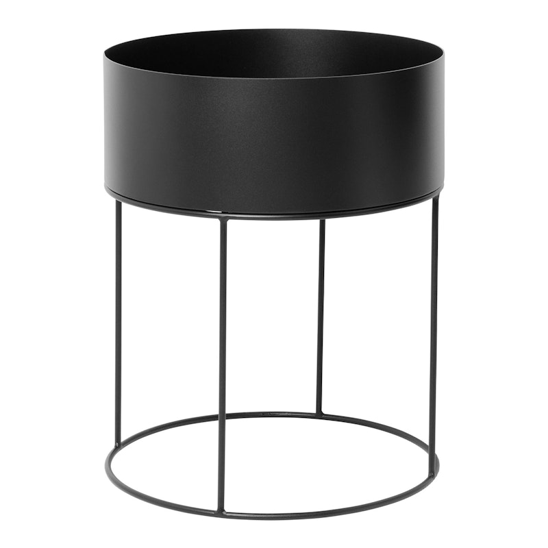 Plant Box Round, Black