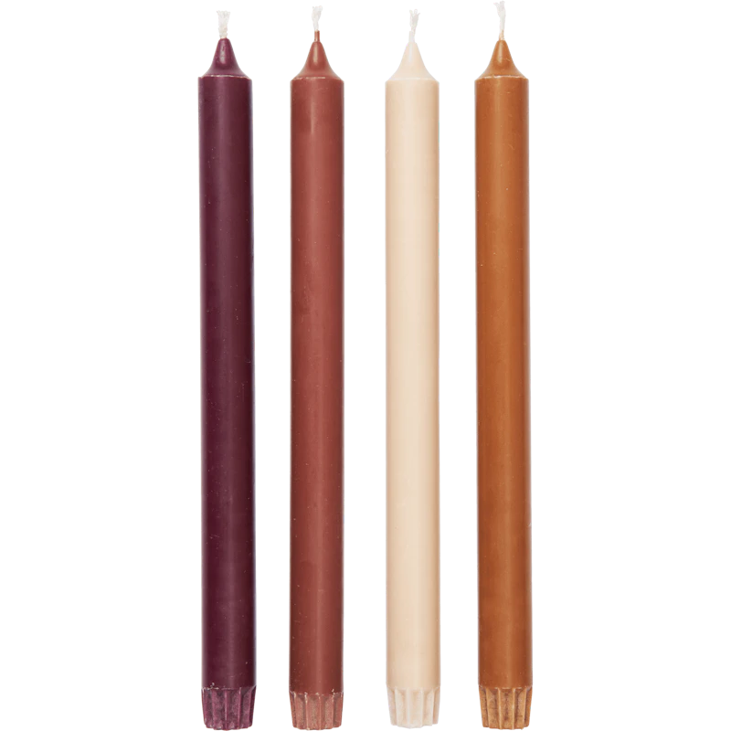 Pure Candles 30 cm 4-pack, Roseate Blend