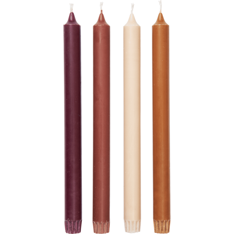 Pure Candles 30 cm 4-pack, Roseate Blend