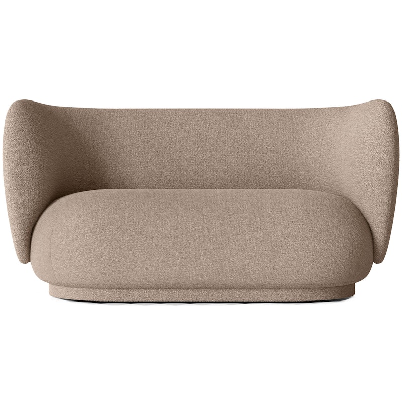 Rico Buclé 2-Seater Sofa, Sand