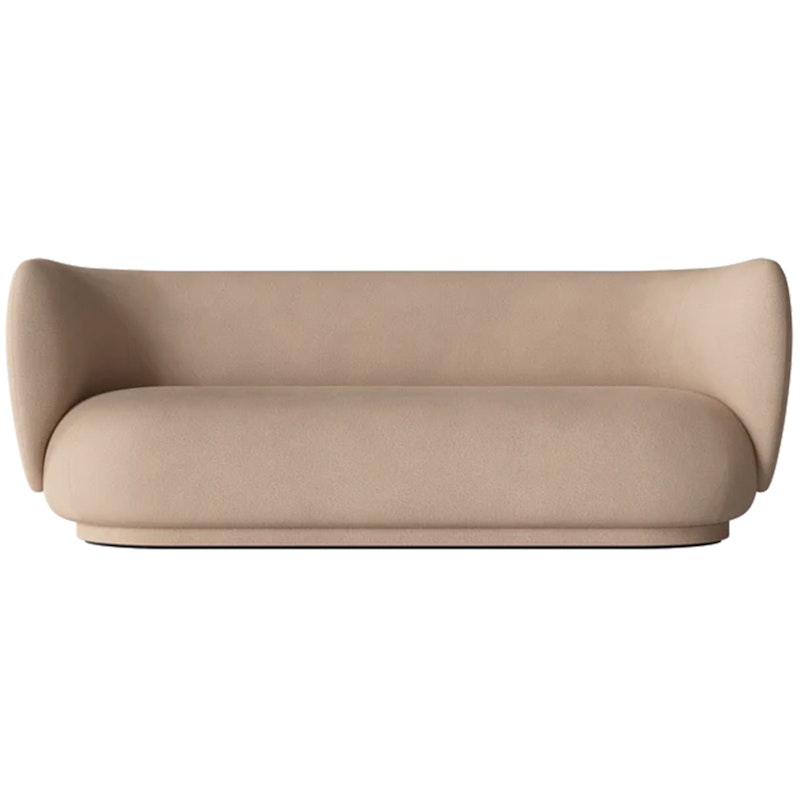 Rico Brushed 3 Seater Sofa, Sand