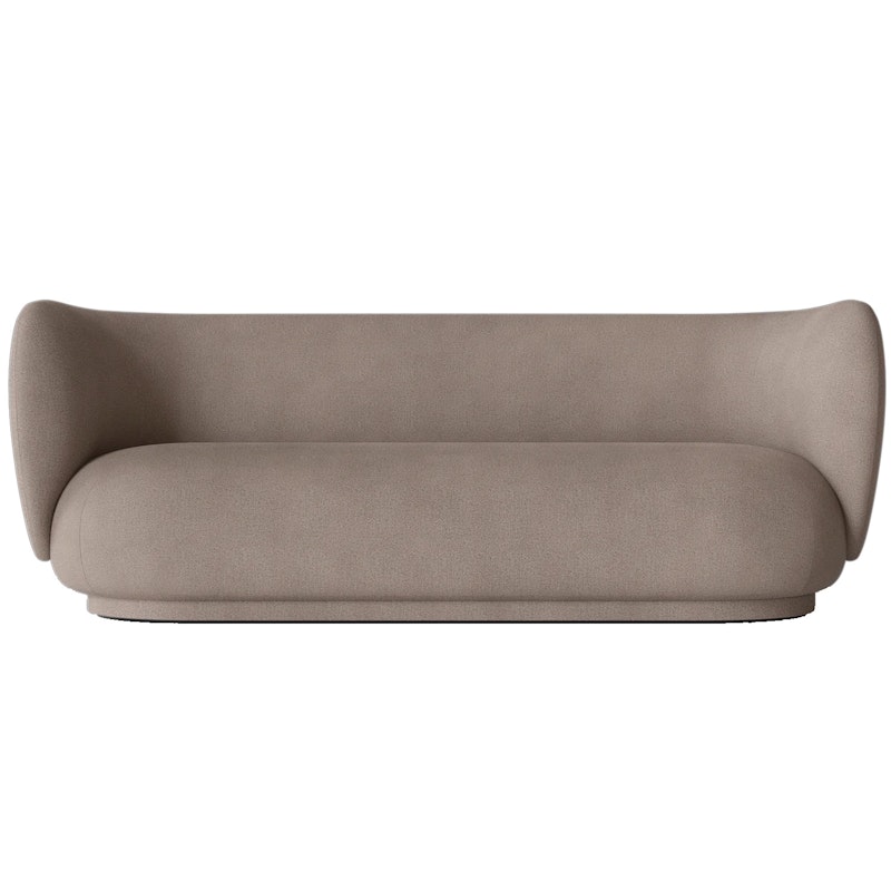 Rico Brushed 3 Seater Sofa, Warm Grey