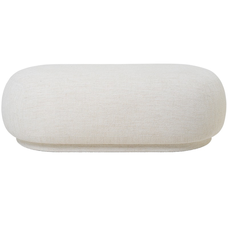 Rico Ottoman Boucle Pouf, Off-white