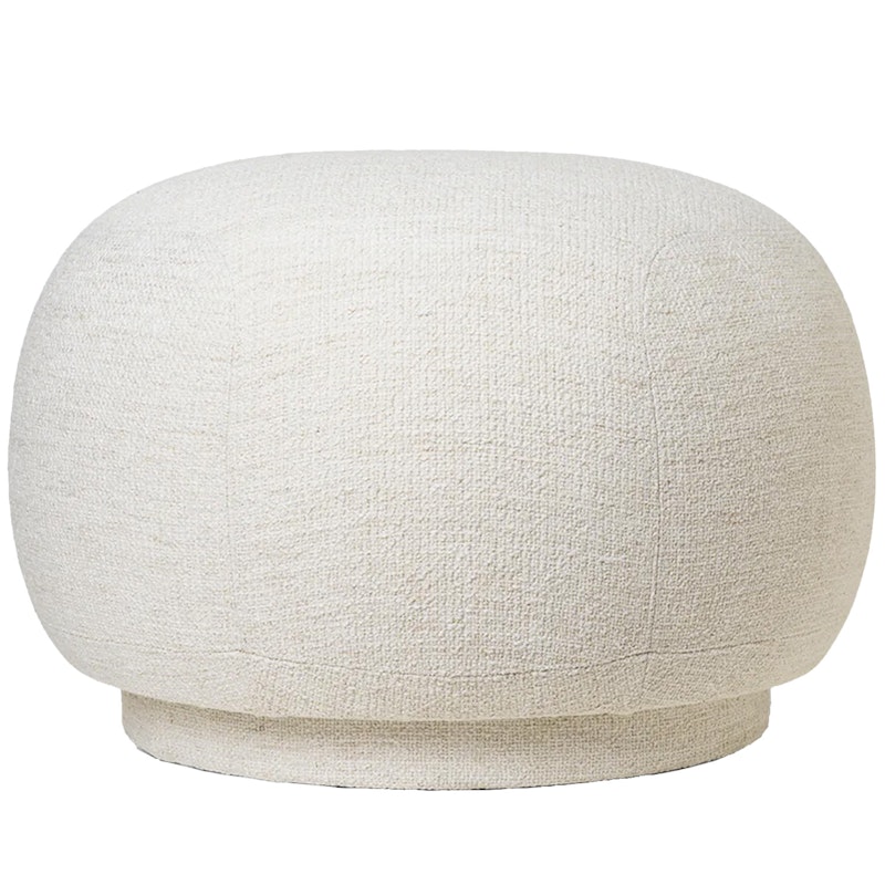 Rico Boucle Pouf, Off-white