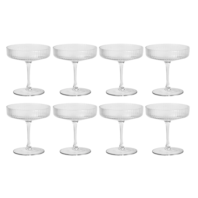 Ripple Champagne Coupe 8-pack