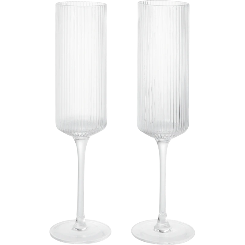 Ripple Champagne Glass 2-pack, Clear