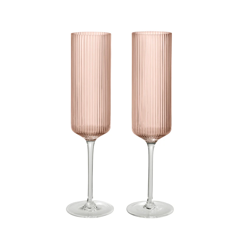 Ripple Champagne Glass 2-pack, Blush