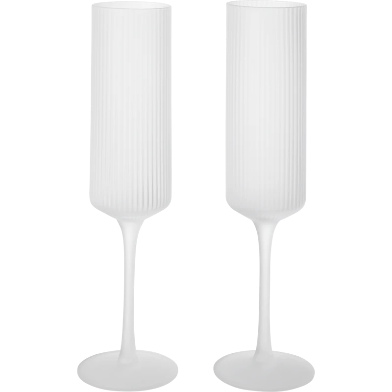 Ripple Champagne Glass 2-pack, Frosted