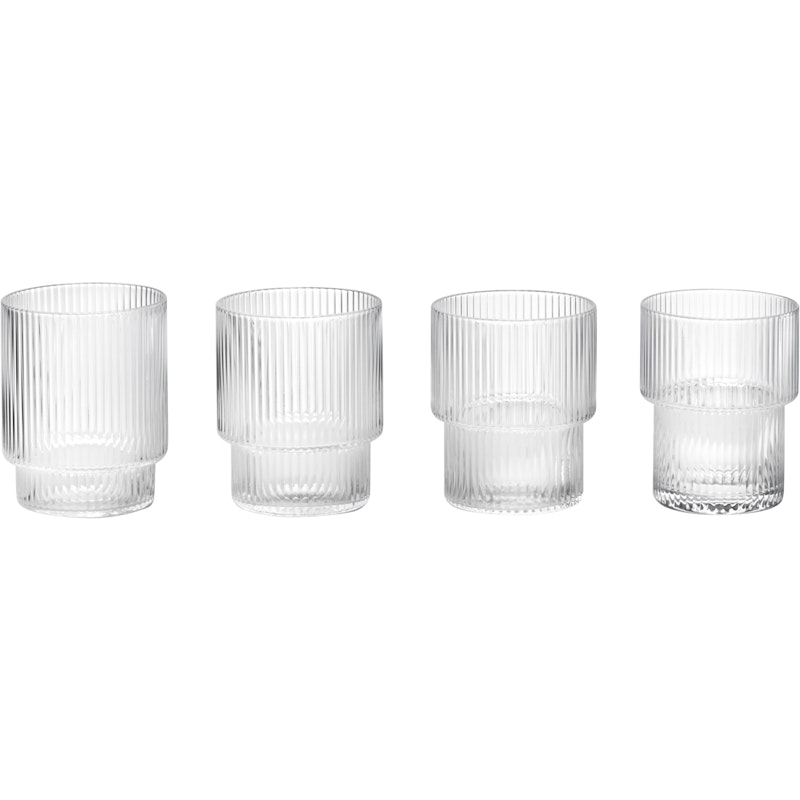Ripple Glass 4-pack 6 cl, Clear