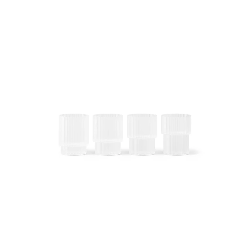 Ripple Glass Small 6 cl 4-pack, Frosted