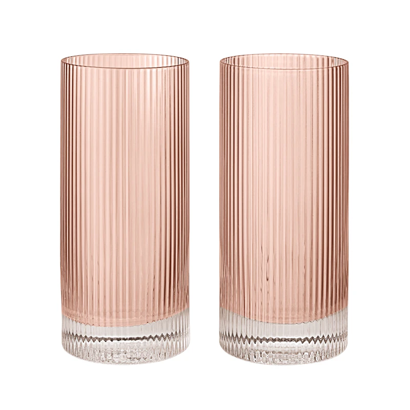 Ripple Highball Glass 2-pack, Blush