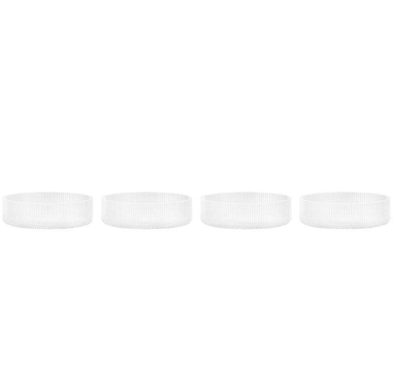 Ripple Serving Bowl 4 Pieces, Frosted