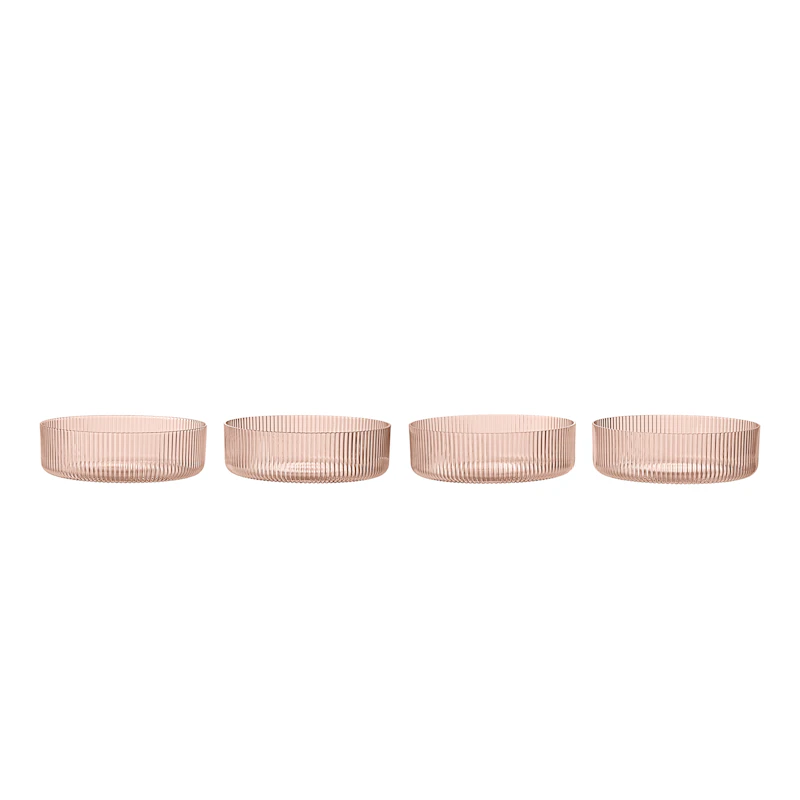 Ripple Serving Bowl 4-pack, Blush