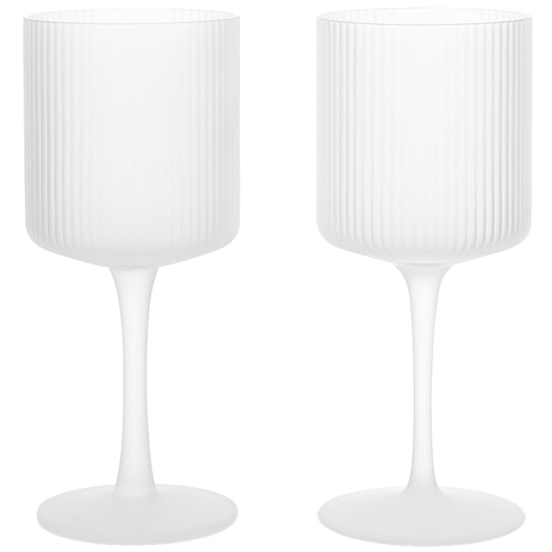 Ripple White Wine Glass 2-pack, Frosted